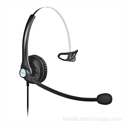 A16 USB over-ear headset with microphone call center noise-cancelling